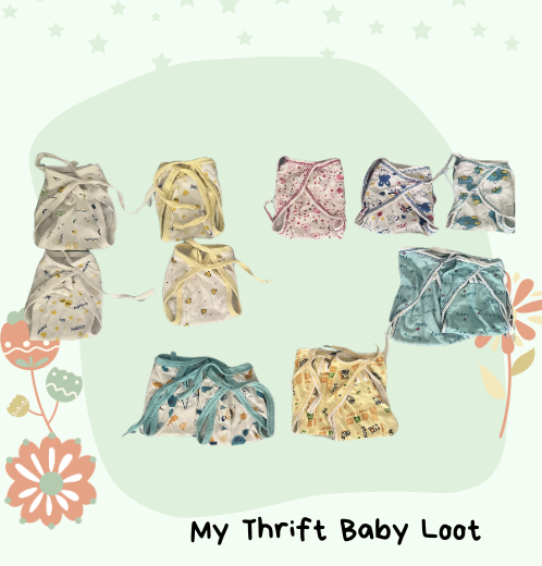 Preloved cloth nappies for baby (0-3 months)